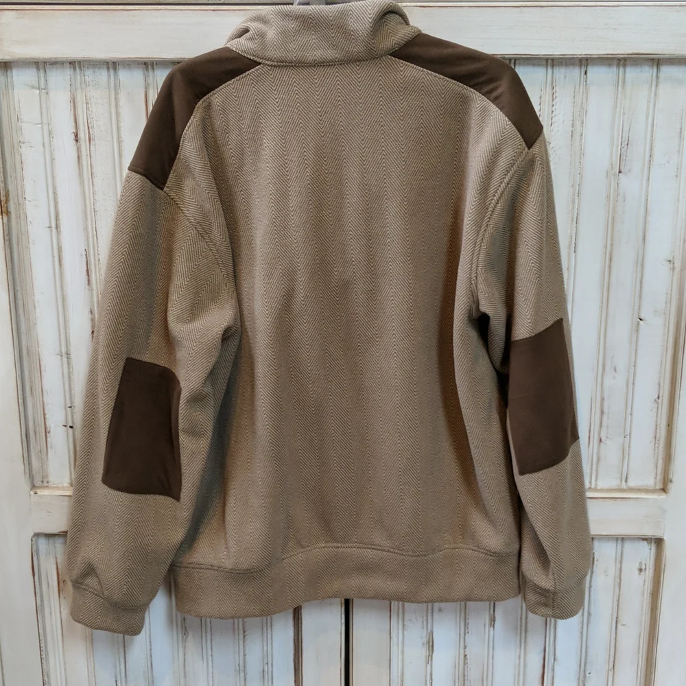 T. Harris, quarter zip fleece sweater. Size Lg